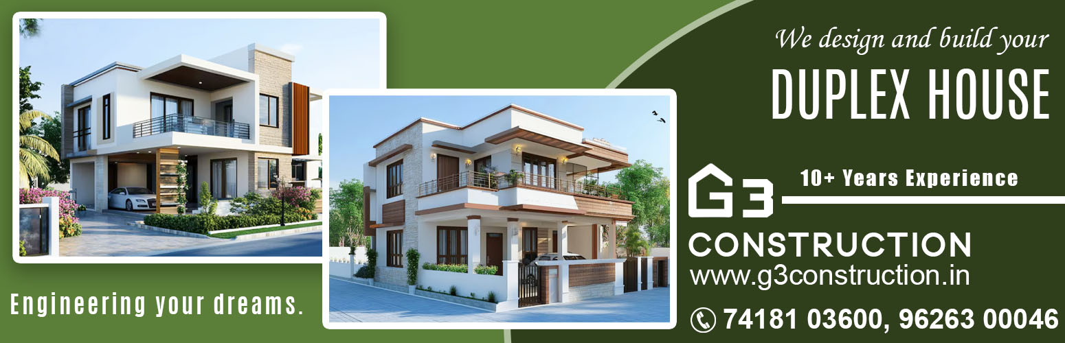 G3 Construction - Individual House, Duplex Villa, Apartment Construction Company in Chitlapakkam, Chennai.